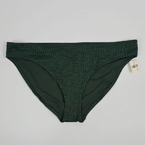 NWT Aerie Real Good Jacquard Bikini Bottom Green Size L Women’s Swimwear
